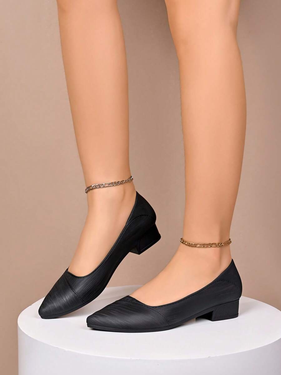 Fashionable Platform Wedge Slip-On Shoes, Non-Slip Jelly Shoes, Breathable Soft Bottom Work Shoes For Women, Suitable For All Seasons - Black - View 1