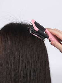 1pc 2-In-1 Foldable Hair & Makeup Mirror – Portable, Tabletop, Contemporary Beauty Tool For Travel,Folding Comb With Makeup Mirror, Easy To Carry, Perfect For Travel Outgoing Use, Dual-Use Air Cushion Comb, Scalp Massage Hair Comb,Convenient Girl Gifts Makeup Tool Sets Ideal Gifts, Portable Travel Supplies Travel Necessities. Perfect Gift And Souvenir For Birthdays, Holidays, Parties, Weddings (Bridesmaids), Mother's Day - Multicolor - View 5