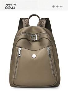 Mochila minimalista de moda multicolor, adecuada para el trabajo, la escuela y los viajes, se combina fácilmente con diferentes atuendos, estructura resistente con amplia capacidad - Multicolor - Ver 11