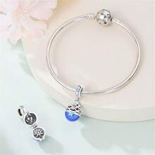 1 Mặt dây chuyền bạc 925 tự làm độc đáo, có thể mở và đóng, dùng để tự làm vòng tay và dây chuyền, quà tặng sinh nhật, ngày lễ, kỳ nghỉ, tiệc tùng. - Nhiều màu - Xem 10