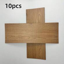 10片/包，5.9x15.74英寸自粘PVC木纹地板砖，适用于客厅、卧室踢脚线，复古/现代设计，可移除 - A - 查看 15