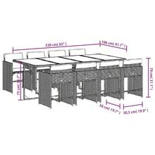vidaXL Juegos de mesa y sillas para exteriores - Negro - Ver 9