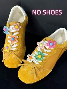 2pcs/8pcs Cute Resin Hollow Colorful Jelly Flower Shoelace Buckles, Detachable DIY Shoe Decorations, Suitable For Sports Shoes, Training Shoes, DIY Dopamine Accessories, Children's Holiday Gifts - Multicolor - View 1