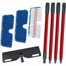 Microfiber Mops Floor Cleaning, Flat Mop Wet Dry Use, Dust Mop Hardwood Floors With 3 Reusable Pads O Cedar Hardwood Floor 'N More 3 - Action Mop And Extendable 58 Inch Long Handle - Đầu lau thay thế cho cây lau nhà 3 chức năng Ocedar - Xem 1