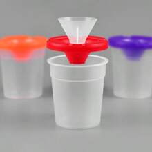 Porte-pinceau, Porte-pinceau en plastique coloré, Tasse de nettoyage de pigment et de mélange de couleurs, Tasse de lavage de pinceau pour graffiti DIY, Tasse de nettoyage de pinceau multifonctionnelle, Anti-renversement d'eau - Ensemble de 5 pinceaux - Voir 3
