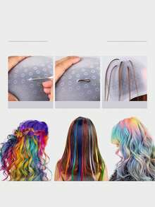 2pcs/Set Reusable Silicone Hair Highlighting Cap, Salon Hair Dye Highlighting Tool, Durable And Easy To Clean - Multicolor - View 5