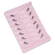 7 Cặp mi giả 3D ngắn, kiểu mắt mèo, tạo vẻ tự nhiên. - màu đen - Xem 6