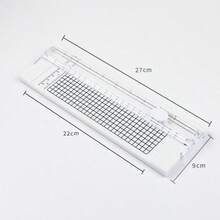 1 chiếc kéo cắt giấy mini cầm tay kiểu dáng đơn giản, loại trượt hai chiều, cắt mượt mà và thiết kế an toàn, dụng cụ cắt ảnh đa chức năng tiện dụng. - A4 - Xem 9