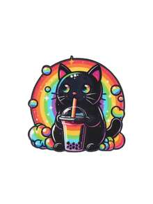 1枚彩虹猫珐琅胸针 可爱动物胸针 翻领别针 徽章 背包服装配饰 卡通饰品 朋友礼物 - 彩色 - 查看 11