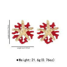 Mydear 1 Đôi bông tai mặt dây chuyền hình tôm hùm, sao biển, vỏ sò, xương cá phong cách Bohemian, thích hợp cho nữ giới đeo hàng ngày trong kỳ nghỉ hè, đi biển hoặc các hoạt động ngoài trời khác. - Đầy màu sắc - Xem 12