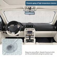 1个闪亮星形汽车遮阳帘，夏季挡风玻璃遮阳帘，阻挡紫外线和热量，保护汽车内饰 - 五角星 - 查看 3