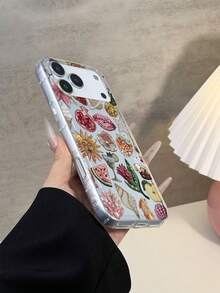 1 chiếc ốp lưng điện thoại bằng chất liệu TPU họa tiết quả lựu đính hạt, tương thích với iPhone 17/17 Pro Max/17 Pro/Air/13/16 Pro Max/16/15/14/12 Pro Max/13 Pro Max/11 Pro/14 Pro/15 Pro/12, ốp bảo vệ mềm trong suốt thời trang, cao cấp. - Nhiều màu - Xem 3