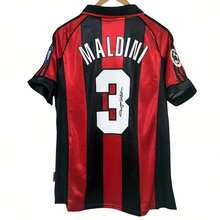 2026 Red Black Vertical Stripe Retro Soccer Jersey, Number Print, Breathable Lightweight Football Shirt - 預設 - 查看 4