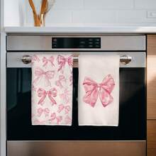 MEMNUN Conjunto de 4 panos de prato com estampa de laço rosa, 40 x 60 cm (15,75 x 23,62 pol.), em microfibra de poliéster super macia. Ideais para lavar louça, mãos e outros utensílios. Perfeitos para decoração de casa e cozinha, ideais para cozinhar, assar e limpar. Laváveis à máquina. Perfeitos para sala de jantar, cozinha, decoração e presentes. Ideais para todas as estações. - Multicolorido - Ver 6