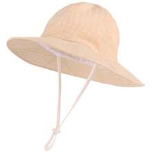Mũ chống nắng cho bé, mũ vành rộng unisex cho trẻ sơ sinh, mũ tai bèo cho bé, mũ đi biển cho trẻ mới biết đi - Mũ rộng vành kẻ caro chống nắng - Xem 22