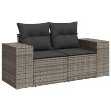 vidaXL Juegos de mesa y sillas para exteriores - Gris - Ver 6