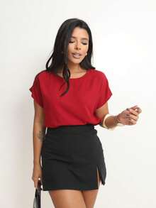 Basic Cropped Top With Perfect Fit, Factory Price - Get Yours Now! - Red - View 6