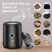 Portable USB Rechargeable Electric Incense Burner Diffuser - Middle Eastern Arabic Popular Mini Electric Incense Burner (Incense Not Included) - 黑色 - 查看 7