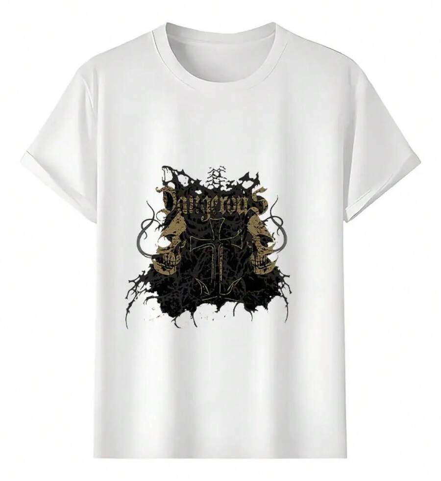 Tshirt Muscle Freaks Calaveras Cruz Estilo Gótico Imagen - Blanco - Ver 1
