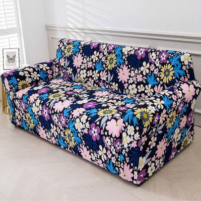 1 tấm vải lụa sữa chống trượt, co giãn, dùng để trang trí ghế sofa, phù hợp với ghế sofa 1/2/3/4 chỗ ngồi, chống bụi và lông thú cưng, họa tiết lông vũ in, màu xanh dương tươi tắn, thích hợp cho mùa xuân, hè, thu, đông.