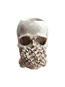 1PC Skull Resin Succulent Planter Set - Gothic "See No Evil, Hear No Evil, Speak No Evil" Design, Ideal For Succulents, Cacti & Small Plants. Perfect For Halloween Decor, Garden Shelves, Gothic Home Accents & Spooky-Themed Spaces.Planters,Flower Pot,Plant Pots ,Spring Decor,Home Decor,Vase - A - View 13