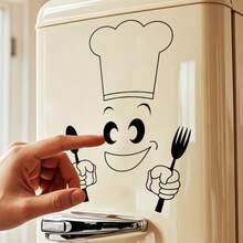1 pieza Pegatina de pared de PVC de 36*29cm para cocina, calcomanía de pared moderna de fácil instalación para cocina, restaurante, carnaval, Pascua, cumpleaños, graduación, decoración del hogar, regalo - A - Ver 2