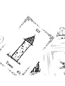 1盒雷诺曼月神雷诺曼素描系列雷诺简明雷诺曼塔罗牌、神谕卡、祈祷卡、巫术用品、占卜工具、入门级卡牌游戏、高品质、入门套装、新品上市 - 彩色 - 查看 6