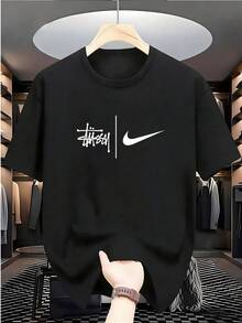 2026 Y2K Retro Skate Graffiti Design T-Shirts For Men,Heren Zomer Set - 黑色 - 查看 6