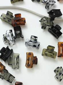 15/20/30 piezas Clips de pelo con forma de flor mini, clips de pelo pequeños de color café para flequillo, accesorios para el cabello, adecuados para mujeres en otoño/invierno, vacaciones, atuendos de playa de verano - Multicolor - Ver 5