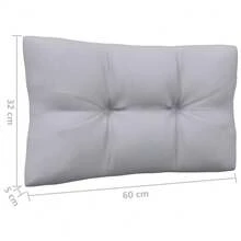 vidaXL 5-tlg. Garten-Lounge-Set mit Grauen Kissen Kiefernholz - Gris - Voir 10