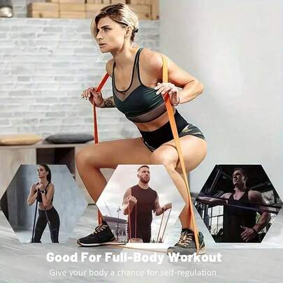 2pcs/3pcs/4pcs/5pcs/6pcs/7pcs Resistance Bands, Unlock Your Fitness Potential: Strength Training, Workout, Exercise, Stretching, Home Gym And More!