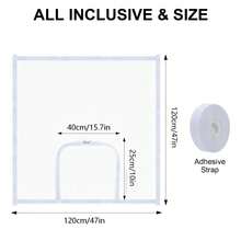 可调节窗纱更换套装，带拉链开口，玻璃纤维材质，白色，47英寸 x 47英寸（120厘米 x 120厘米），可裁剪，防虫防蚊，家用防虫网 - A - 查看 6