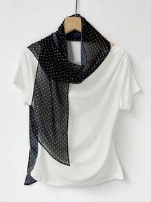 1 chiếc khăn voan mỏng nhẹ thanh lịch dành cho nữ, phụ kiện cổ mềm mại, đa năng dùng để quấn đầu, vai, đi biển, trang trí tóc, lựa chọn lý tưởng để làm phụ kiện cho trang phục - Nhiều màu - Xem 9