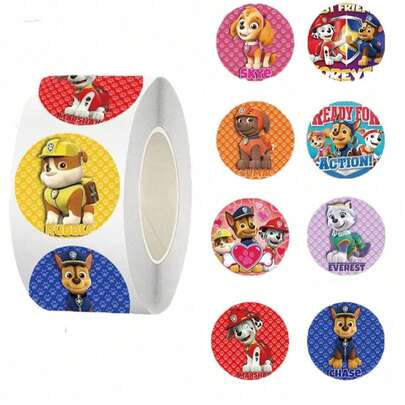  Paw Patrol Cartoon Cute Stickers - Adorable Stickers Suitable For DIY Gift Sealing, Label Decorations, And Party Favors