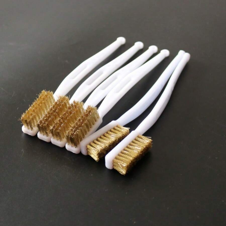 Bộ cọ màu vàng 6/1 chiếc, được thiết kế cho các công việc văn phòng phẩm nhỏ và đánh bóng kim loại công nghiệp. - Nhiều màu - Xem 1