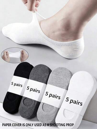 5/10/15/20/30pcs Men's Summer Thin Mesh Breathable Moisture-Wicking Ankle Socks, Invisible Non-Slip Heel, Low-Cut Boat Socks, Ultra-Thin Breathable Socks, Men's Summer Sports Socks, Women's Black Indoor Slippers, Multi-Color Multi-Function Youth Sports Socks