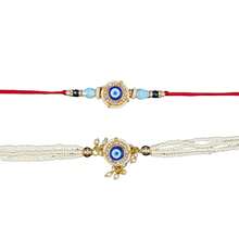 Designer Rakhi For Brother And Bhabhi | Couple Rakhi | Rakhi Bhaiya Bhabhi | Handmade Rakhi | Lumba For Bhai, Sister In Law | Rakhi Pair | Raksha Bandhan Gifts - Design14Eye - Xem 4