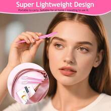 Bộ dụng cụ tạo hình lông mày 24 món dành cho người mới bắt đầu, dao cạo lông mày unisex, dụng cụ trang điểm và tẩy lông. - Màu xanh bạc hà - Xem 3