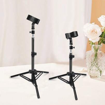 JOILCAN 360° Adjustable Metal Handheld Wireless Hair Dryer Tripod Stand With Universal Clamp, Microphone And Hair Dryer Holder, Suitable For Bathroom, Vanity, Makeup Room And Pet