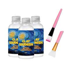 1/2/3 lọ 50ml/100ml Sáp bóng acrylic tự khô, chất bịt kín đất sét tự khô dùng cho gốm sứ, tranh sơn dầu, bảo dưỡng gỗ. - màu xanh da trời - Xem 13