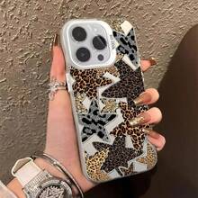 Funda de teléfono de alta gama con estampado de leopardo y estrellas para iPhone 11/11 pro/11 pro max/12/12 pro/12 pro max/13/13 pro/13 pro max/14/14 pro/14 pro max/15/15 pro/15 pro max/16/16 pro/16 pro max/17/17 pro/17 pro max, funda de silicona suave. - Estilo (1 pieza) - Ver 8