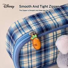 Estuche de lápices a cuadros de Disney Zootopia, caja de papelería estudiantil con diseño 3D lindo, bolsa de lápices de dibujos animados espaciosa y con múltiples capas - Una pieza - Ver 5