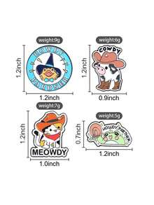 1 chiếc ghim cài áo hình động vật cao bồi dễ thương Kawaii, ghim cài hình bò/ếch/mèo ngộ nghĩnh, ghim cài áo thời trang, huy hiệu cài áo, ba lô, quần áo, trang sức, túi xách, quà tặng tốt nghiệp không thể thiếu. - Nhiều màu - Xem 6