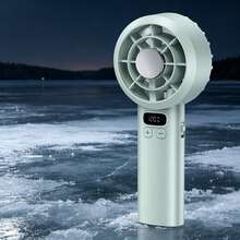Quạt cầm tay Hurricane Icy, 120 chế độ, hoạt động êm ái và mạnh mẽ, quạt mini di động USB. - trắng - Xem 2