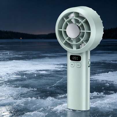 Quạt cầm tay Hurricane Icy, 120 chế độ, hoạt động êm ái và mạnh mẽ, quạt mini di động USB.