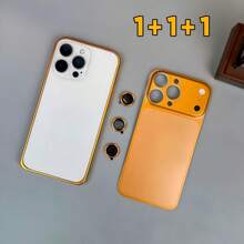 [Element Orange Refresh] Compatible With Iphone 13Pro/14pro/15/16, Instantly Transforms To 17ProMax Rear Cover Film, Vibrant Orange Ultra-Thin Flexible Backplate, Anti-Scratch Fingerprint One-Piece Design, Swap New Phone In Seconds, Color Lightweight No Curling Edges Applicable To Daily Shield, Office, Home Daily Shield Office Home Lens Protector Phone Camera Cover Waterproof Shockproof Anti-Fall Scratch Resistant - Orange - View 2