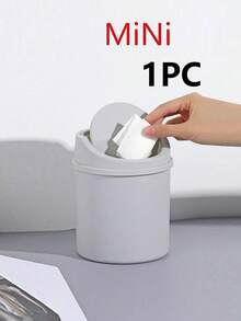 1个带盖迷你垃圾桶，小型桌面垃圾桶，塑料桌面垃圾桶，旋转盖设计防止异味泄漏，可用于存放果皮和纸屑，保持桌面整洁，适用于浴室、家庭办公桌、咖啡桌、办公室、客厅、书房等场所。 - 彩色 - 查看 21
