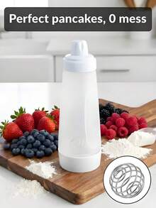 [Delivery Within 2-7 Days In The United States]1PC Pancake Batter Dispenser With Whisk Ball & Stand Base - Easy To Operate, User-Friendly, Time-Saving, Durable, Large Capacity, Easy To Clean, Detachable Base, No-Mess Batter Mixer Dispenser, Versatile For Pancakes, Crepes, Waffles, Muffins, Qatayef, Cupcakes & More, Effortless Batter Distribution For Uniform Shapes & Sizes, Suitable For Home Kitchen, Breakfast Prep, Baking Parties, Family Brunch & Holiday Gatherings, Sturdy Construction For Long-Lasting Performance, Hassle-Free Cleaning & Storage With Detachable Components, Ideal For Home Bakers, Cooking Enthusiasts, Breakfast Lovers, Busy Parents & Party Planners, Perfect Gift For Housewarming, Mother's Day, Birthday & Baking Fans, Streamlines Baking Process & Reduces Kitchen Clutter, Compatible With Various Batter Types, Compact Design Fits Any Countertop, Must-Have Baking Accessory For Effortless & Fun Cooking Experience,Baking Supplies,Kitchen Items,Kitchen Gadgets(White) - Nhiều màu - Xem 4