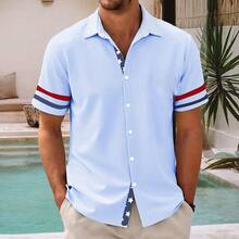 America's 250th Anniversary Independence Day Men's American US Flag Patriotic Fourth Of July Shirt Summer Shirt Button Up Shirt Short Sleeve Fashion Casual Holiday Summer Spring Turndown 3D Print - A508D-AL25283 - 查看 1