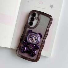 Ốp điện thoại họa tiết lượn sóng tương thích với iPhone 17 Pro Max, ốp bảo vệ cao cấp chống sốc mạ điện với các lỗ chống bụi, viền dày, phù hợp với Galaxy S24 Ultra/S24 Plus/S24/S23 Ultra/S23 Plus/S23/S22 Ultra/S22 Plus/S22/S21 Ultra/S21 Plus/S21 FE/S23 FE/S20 Ultra/S20 Plus/S20 FE, tương thích với OPPO A5x/C1 2 3 4 5 6 7 8 9/9 8 7 6 5 4 3 2 1, tương thích với OPPO A1 2 3 4 5 6 7 8 9 9 8 7 6 5 4 3 2 1 - Màu tím - Xem 1